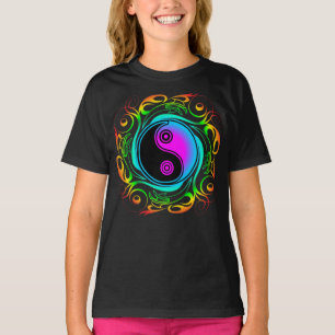 Yin Yang Psychedelic Rainbow-Tattoo T-shirt