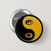 Yin Yang Pumpkins Ronde Button 5,7 Cm (Voorkant /achterkant)