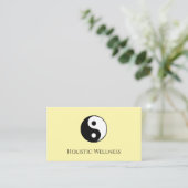 Yin Yang QR-code Holistic Healer Wellness Visitekaartje (Staand voorkant)