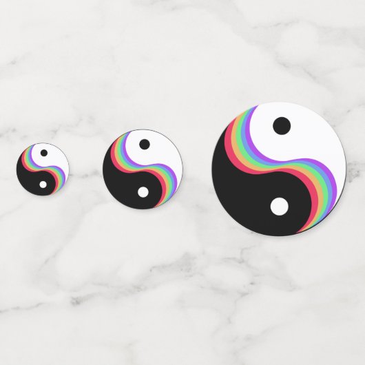 Yin Yang Rainbow Confetti (Achterkanten)