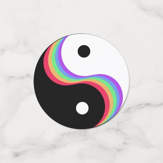 Yin Yang Rainbow Confetti (Kleine voorkant)