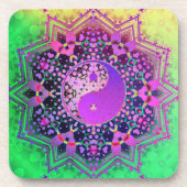 Yin Yang Rainbow Love Cork Onderzetters (Voorkant)