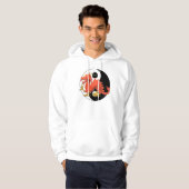 Yin-yang Red Dragon Hoodie (Voorkant volledig)