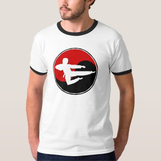 Yin Yang Red Karate GUY 1 T-shirt (Voorkant)