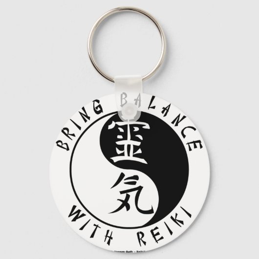 Yin Yang Reiki Kanji Sleutelhanger (Voorkant)