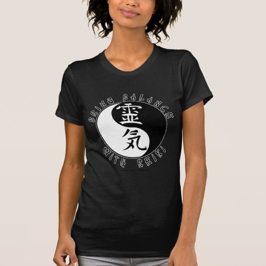 Yin Yang Reiki Kanji T-shirt (Voorkant)