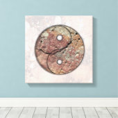 Yin Yang Rock Art Talking Canyons, New Mexico Canvas Afdruk (Insitu (Houten vloer))