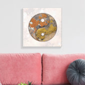 Yin Yang Rock Art Talking Canyons, New Mexico Canvas Afdruk (Insitu (Woonkamer))