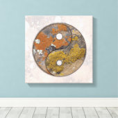 Yin Yang Rock Art Talking Canyons, New Mexico Canvas Afdruk (Insitu (Houten vloer))