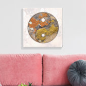 Yin Yang Rock Art Talking Canyons, New Mexico Canvas Afdruk (Insitu (Woonkamer))