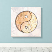 Yin Yang Rock Art Talking Canyons, New Mexico Canvas Afdruk (Insitu (Houten vloer))