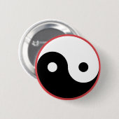 Yin Yang - Rode achtergrond Ronde Button 5,7 Cm (Voorkant /achterkant)