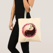 Yin Yang Rode Roos boodschappentas Tote Bag (Voorkant (product))