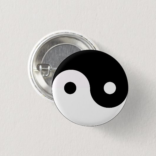 Yin Yang Ronde Button 3,2 Cm (Voorkant /achterkant)