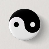 Yin Yang Ronde Button 3,2 Cm (Voorkant)