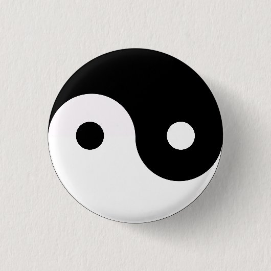 Yin Yang Ronde Button 3,2 Cm (Voorkant)