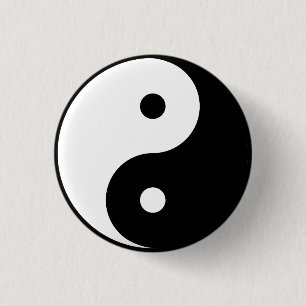 "YIN YANG" RONDE BUTTON 3,2 CM