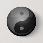 Yin yang ronde button 5,7 cm (Voorkant)