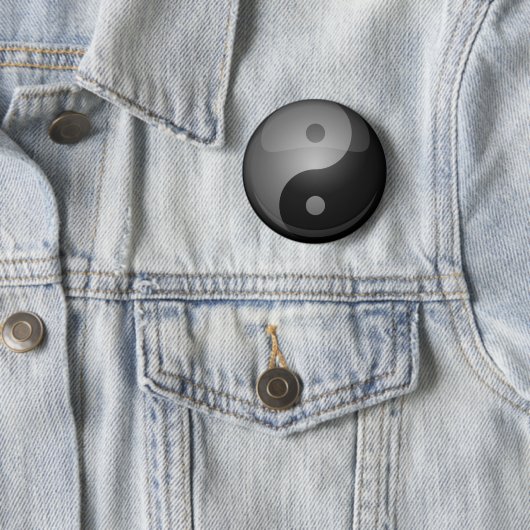 Yin yang ronde button 5,7 cm (In situ)