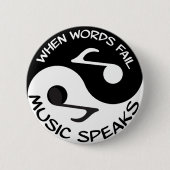 Yin yang ronde button 5,7 cm (Voorkant)