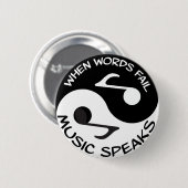 Yin yang ronde button 5,7 cm (Voorkant /achterkant)