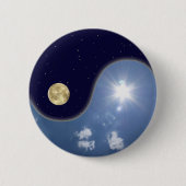 yin yang ronde button 5,7 cm (Voorkant)