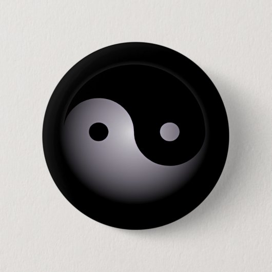 Yin yang ronde button 5,7 cm (Voorkant)