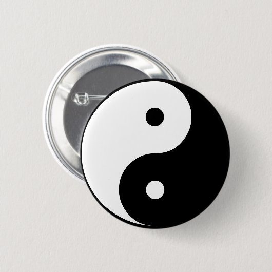 Yin Yang Ronde Button 5,7 Cm (Voorkant /achterkant)