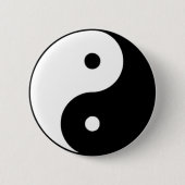 Yin Yang Ronde Button 5,7 Cm (Voorkant)
