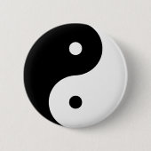 Yin Yang Ronde Button 5,7 Cm (Voorkant)