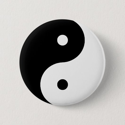 Yin Yang Ronde Button 5,7 Cm (Voorkant)