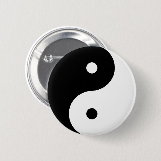Yin Yang Ronde Button 5,7 Cm (Voorkant /achterkant)