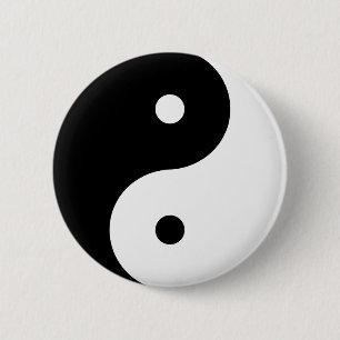 Yin Yang Ronde Button 5,7 Cm