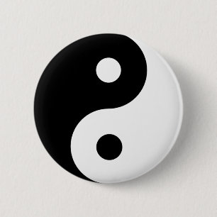 Yin Yang Ronde Button 5,7 Cm