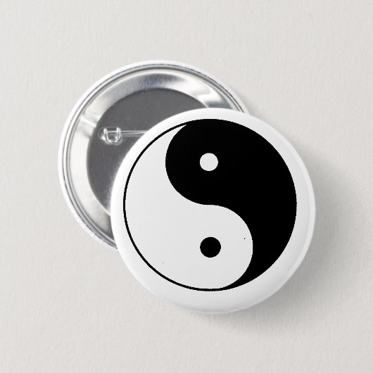 Yin__Yang Ronde Button 5,7 Cm (Voorkant /achterkant)