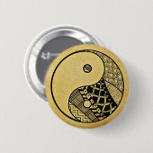 Yin yang ronde button 5,7 cm (Voorkant /achterkant)