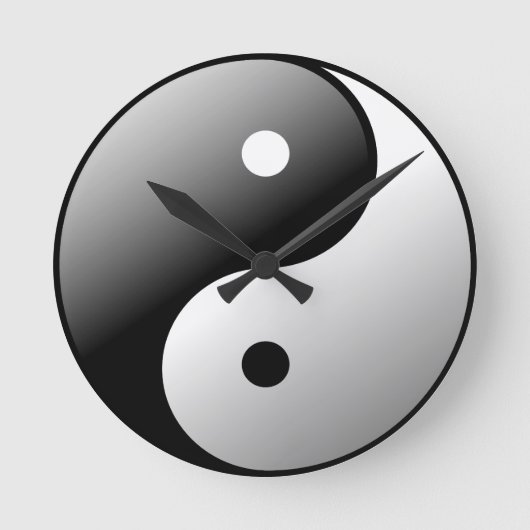Yin Yang Ronde Klok (Voorkant)