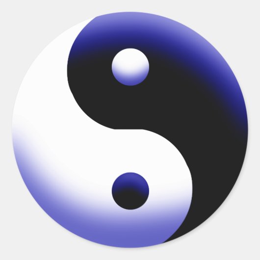YIN YANG RONDE STICKER (Voorkant)