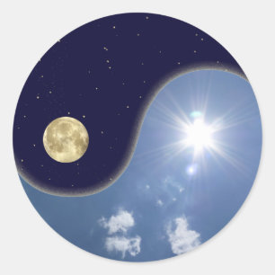 yin yang ronde sticker