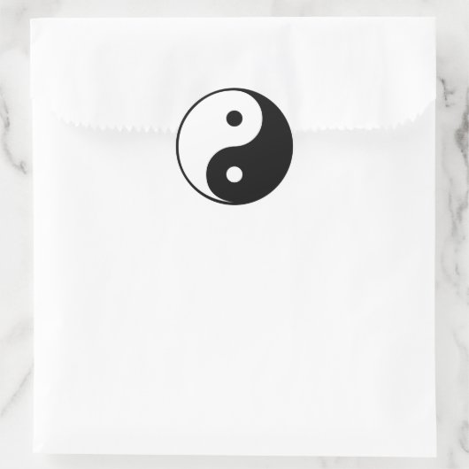 Yin Yang Ronde Sticker (Tas)
