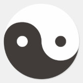 Yin Yang Ronde Sticker (Voorkant)