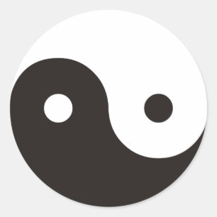 Yin Yang Ronde Sticker