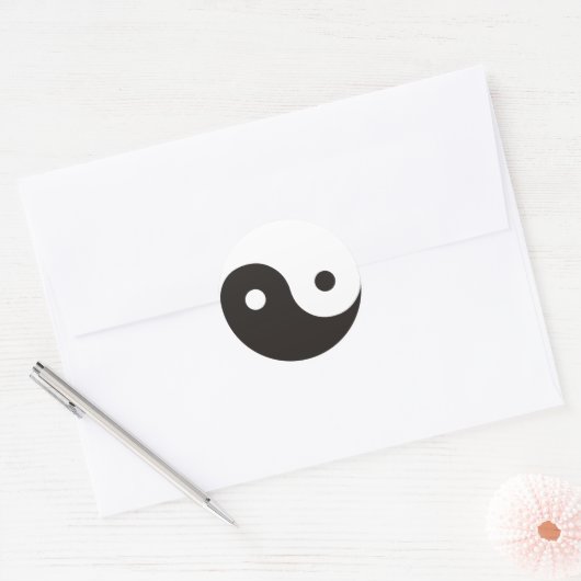Yin Yang Ronde Sticker (Envelop)