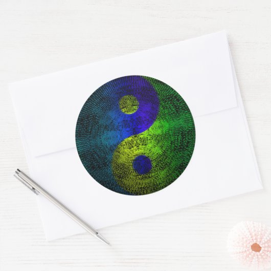 Yin-yang Ronde Sticker (Envelop)