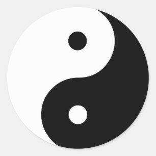 Yin Yang Ronde Sticker