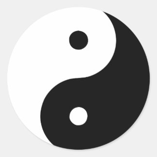Yin Yang Ronde Sticker