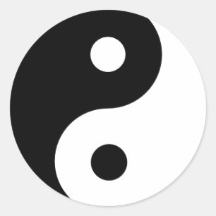 Yin Yang Ronde Sticker