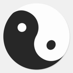 Yin Yang ronde sticker