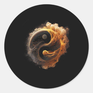 Yin Yang Ronde Sticker