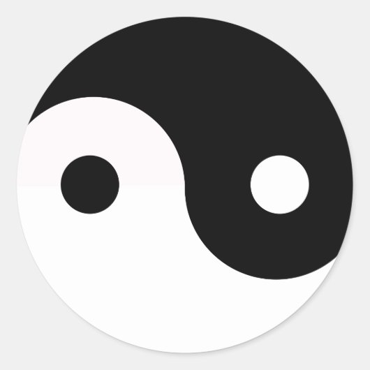 Yin Yang Ronde Sticker (Voorkant)